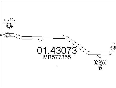 MTS 01.43073 - Труба вихлопного газу autocars.com.ua