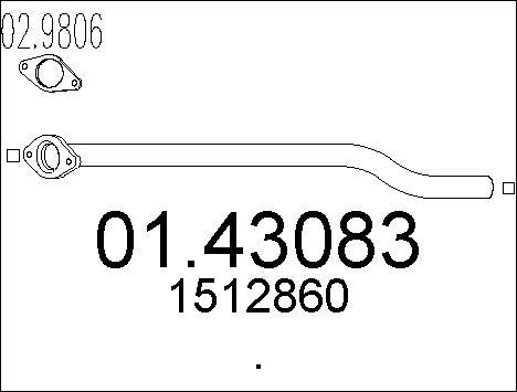 MTS 01.43083 - Труба выхлопного газа autodnr.net