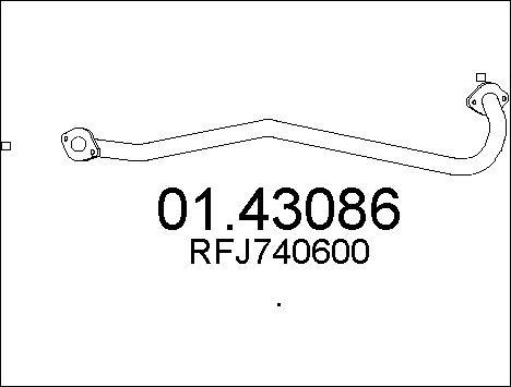 MTS 01.43086 - Труба вихлопного газу autocars.com.ua