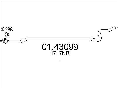 MTS 01.43099 - Труба вихлопного газу autocars.com.ua