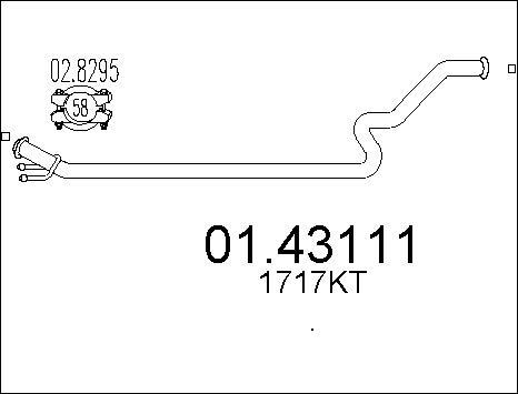 MTS 01.43111 - Труба выхлопного газа avtokuzovplus.com.ua