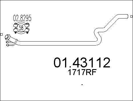 MTS 01.43112 - Труба выхлопного газа avtokuzovplus.com.ua