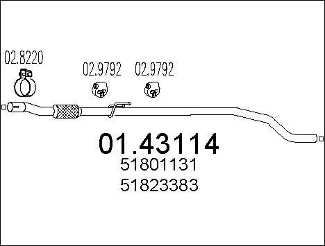 MTS 01.43114 - Труба выхлопного газа autodnr.net