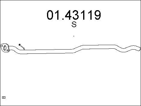 MTS 01.43119 - Труба вихлопного газу autocars.com.ua