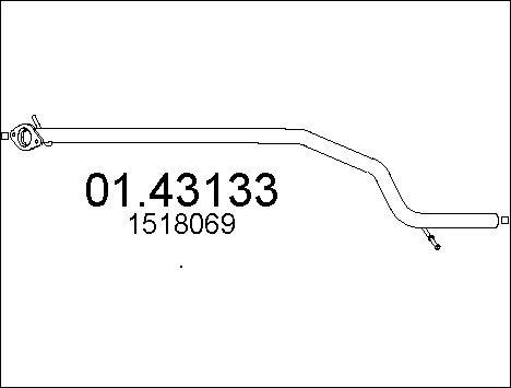 MTS 01.43133 - Труба вихлопного газу autocars.com.ua