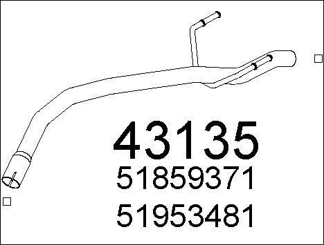 MTS 01.43135 - Труба выхлопного газа avtokuzovplus.com.ua