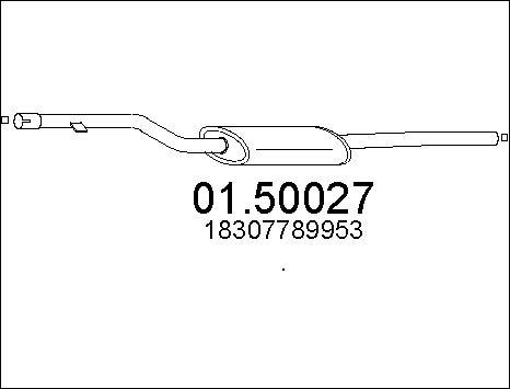 MTS 01.50027 - Середній глушник вихлопних газів autocars.com.ua