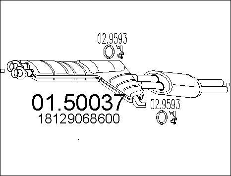 MTS 01.50037 - Середній глушник вихлопних газів autocars.com.ua