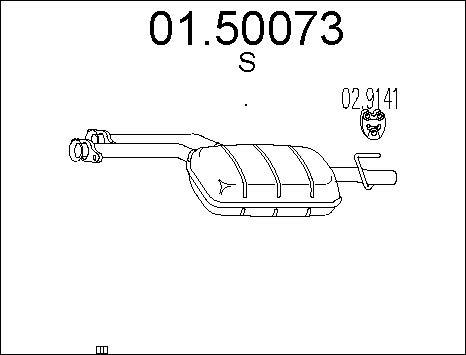 MTS 01.50073 - Середній глушник вихлопних газів autocars.com.ua
