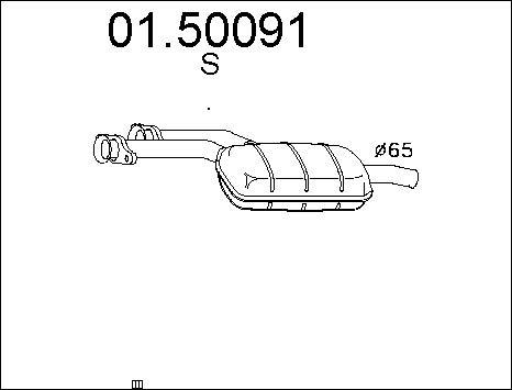 MTS 01.50091 - Середній глушник вихлопних газів autocars.com.ua