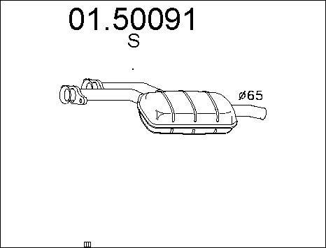 MTS 01.50091 - Средний глушитель выхлопных газов avtokuzovplus.com.ua