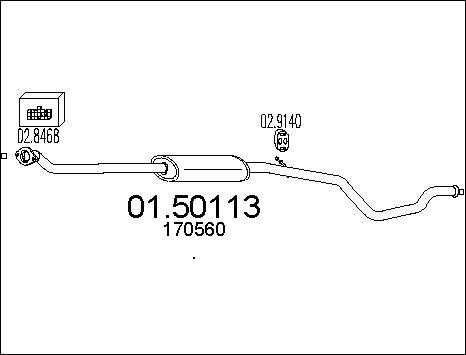 MTS 01.50113 - Средний глушитель выхлопных газов avtokuzovplus.com.ua