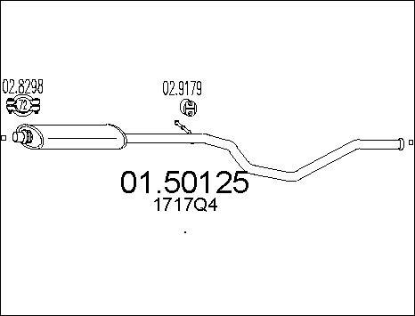 MTS 01.50125 - Середній глушник вихлопних газів autocars.com.ua