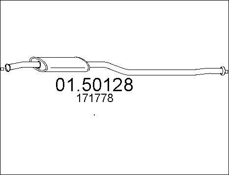 MTS 01.50128 - Середній глушник вихлопних газів autocars.com.ua
