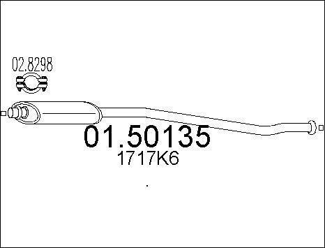 MTS 01.50135 - Средний глушитель выхлопных газов avtokuzovplus.com.ua
