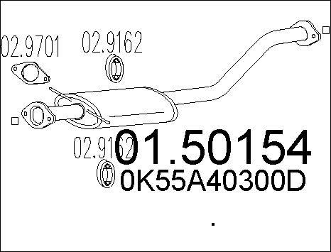 MTS 01.50154 - Середній глушник вихлопних газів autocars.com.ua