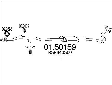 MTS 01.50159 - Середній глушник вихлопних газів autocars.com.ua