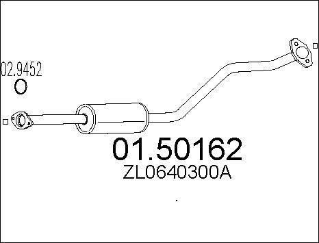 MTS 01.50162 - Середній глушник вихлопних газів autocars.com.ua