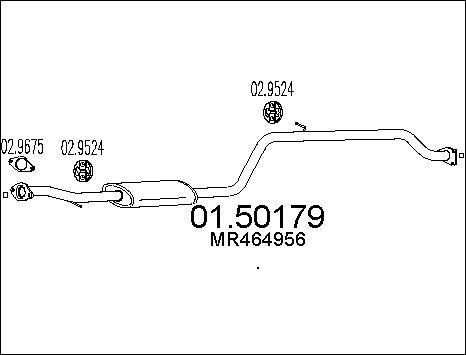 MTS 01.50179 - Середній глушник вихлопних газів autocars.com.ua