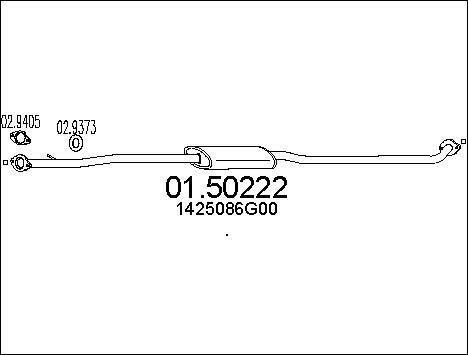 MTS 01.50222 - Середній глушник вихлопних газів autocars.com.ua