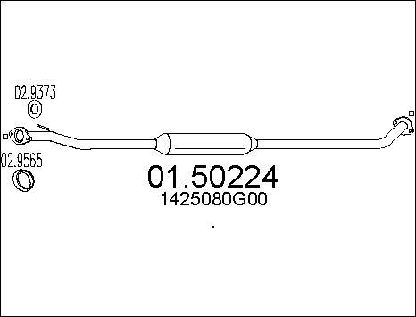 MTS 01.50224 - Середній глушник вихлопних газів autocars.com.ua