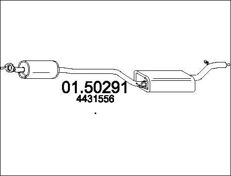 MTS 01.50291 - Середній глушник вихлопних газів autocars.com.ua