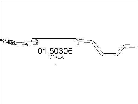 MTS 01.50306 - Середній глушник вихлопних газів autocars.com.ua