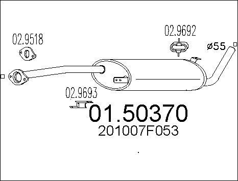 MTS 01.50370 - Середній глушник вихлопних газів autocars.com.ua