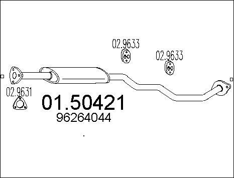 MTS 01.50421 - Средний глушитель выхлопных газов avtokuzovplus.com.ua
