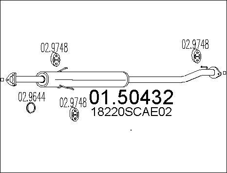 MTS 01.50432 - Средний глушитель выхлопных газов avtokuzovplus.com.ua