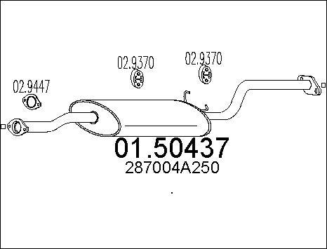 MTS 01.50437 - Середній глушник вихлопних газів autocars.com.ua