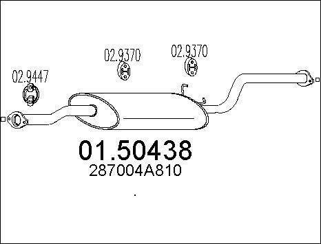 MTS 01.50438 - Середній глушник вихлопних газів autocars.com.ua