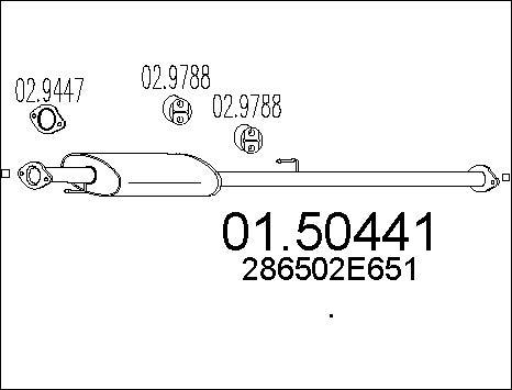 MTS 01.50441 - Середній глушник вихлопних газів autocars.com.ua