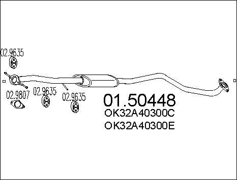 MTS 01.50448 - Середній глушник вихлопних газів autocars.com.ua