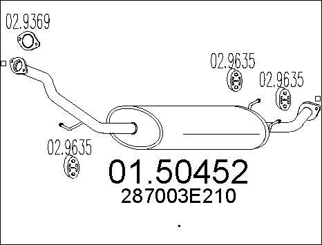 MTS 01.50452 - Средний глушитель выхлопных газов avtokuzovplus.com.ua