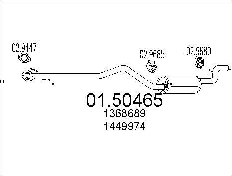 MTS 01.50465 - Середній глушник вихлопних газів autocars.com.ua