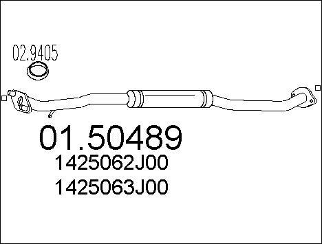 MTS 01.50489 - Середній глушник вихлопних газів autocars.com.ua