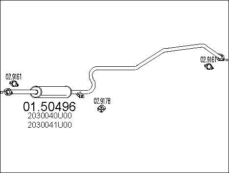 MTS 01.50496 - Средний глушитель выхлопных газов avtokuzovplus.com.ua