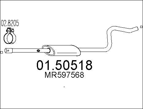 MTS 01.50518 - Середній глушник вихлопних газів autocars.com.ua