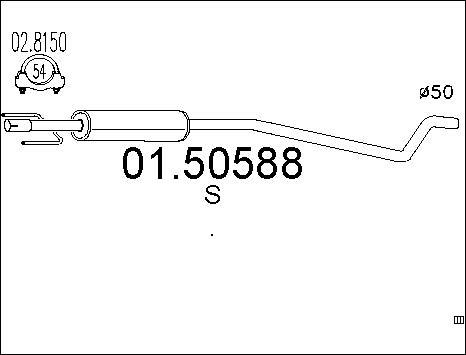 MTS 01.50588 - Средний глушитель выхлопных газов avtokuzovplus.com.ua