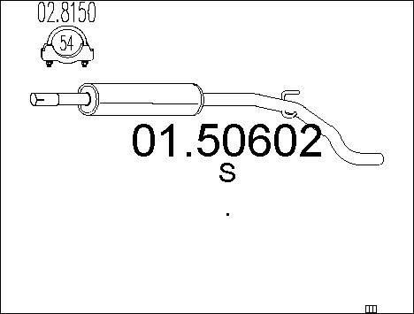 MTS 01.50602 - Середній глушник вихлопних газів autocars.com.ua
