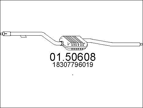 MTS 01.50608 - Середній глушник вихлопних газів autocars.com.ua