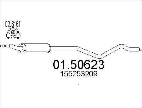 MTS 01.50623 - Середній глушник вихлопних газів autocars.com.ua