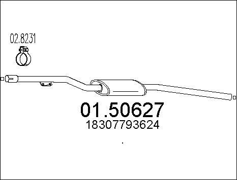 MTS 01.50627 - Середній глушник вихлопних газів autocars.com.ua