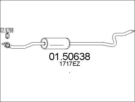 MTS 01.50638 - Середній глушник вихлопних газів autocars.com.ua