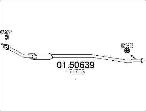 MTS 01.50639 - Середній глушник вихлопних газів autocars.com.ua