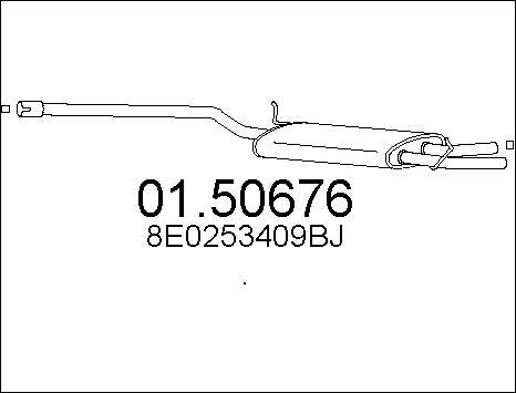 MTS 01.50676 - Середній глушник вихлопних газів autocars.com.ua
