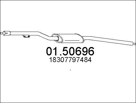 MTS 01.50696 - Середній глушник вихлопних газів autocars.com.ua