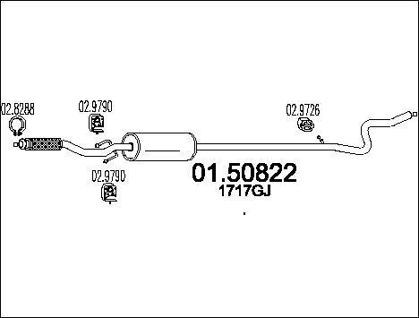 MTS 01.50822 - Средний глушитель выхлопных газов avtokuzovplus.com.ua