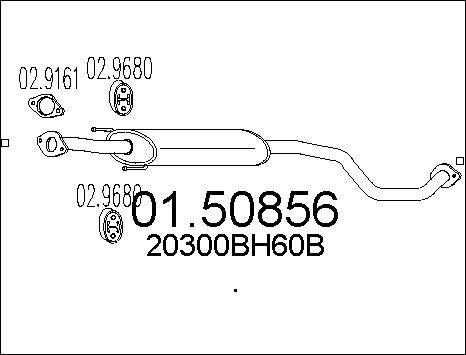 MTS 01.50856 - Середній глушник вихлопних газів autocars.com.ua